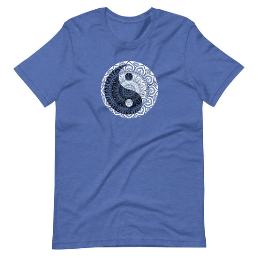 Men’s Yin and Yang Mehndi t-shirt - Heather True Royal