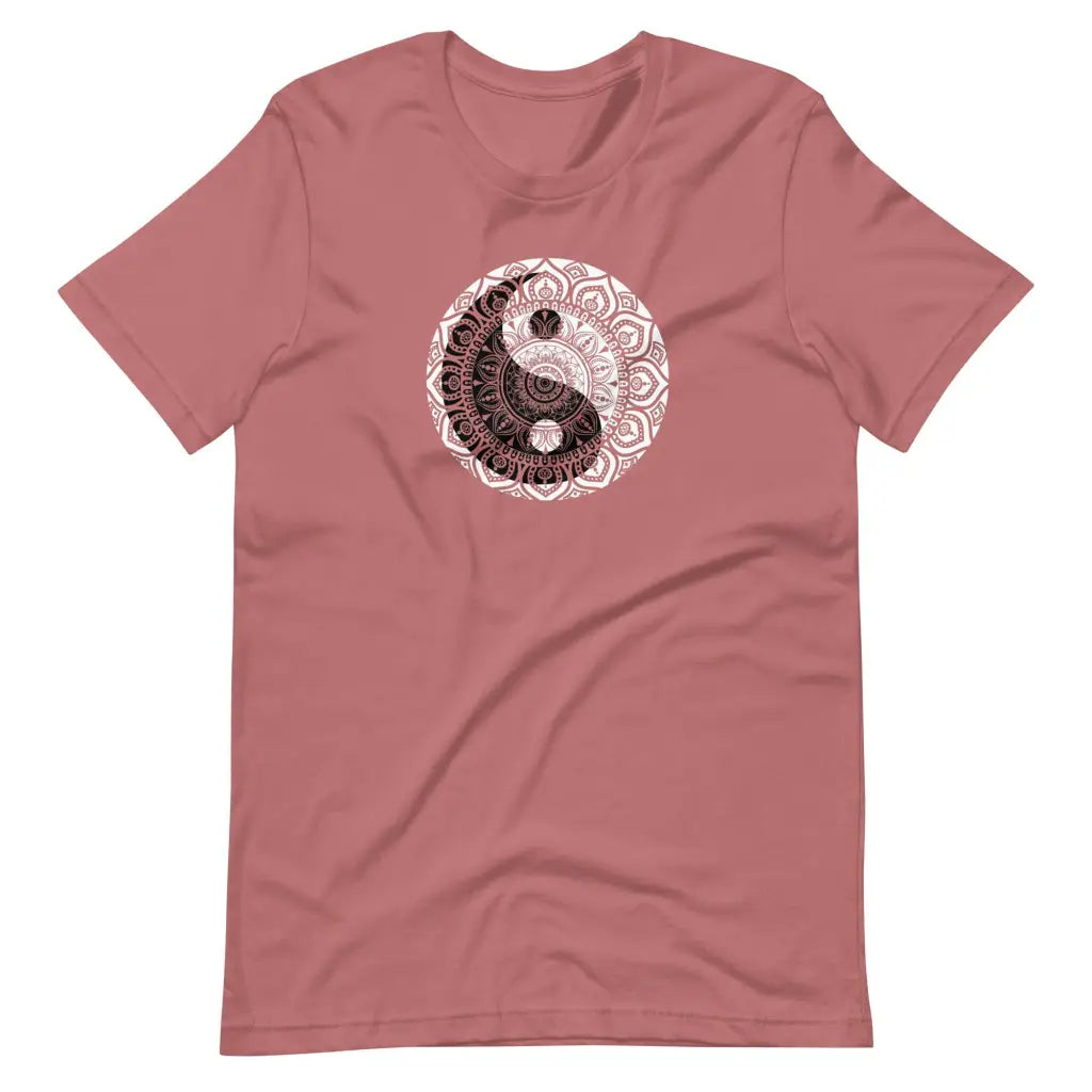 Men’s Yin and Yang Mehndi t-shirt - Mauve / S - T-Shirt