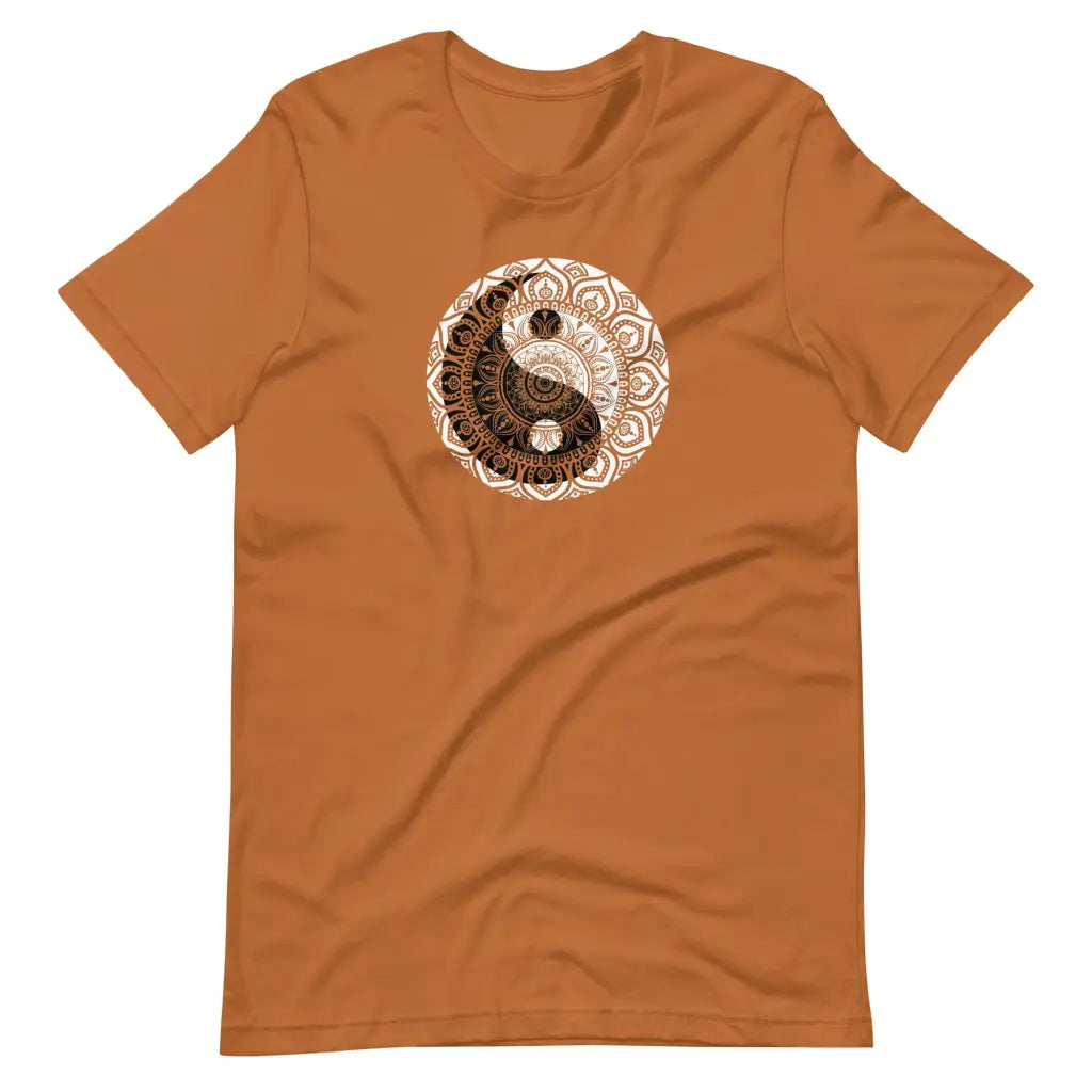 Men’s Yin and Yang Mehndi t-shirt - Toast / S - T-Shirt