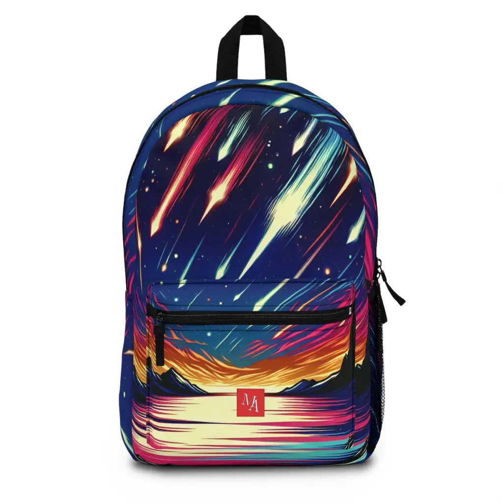 Meteor Shower Over Tranquil Waters Backpack One size Bags