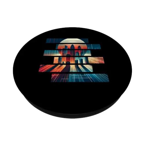 Metropolis Mosaic: Sunset in Segments PopSockets Swappable