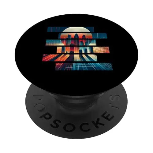 Metropolis Mosaic: Sunset in Segments PopSockets Swappable