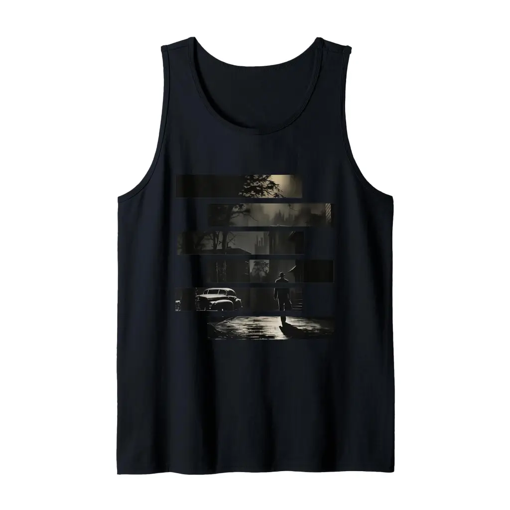 Midnight Shadows: The Lonely Streets Tank Top Apparel
