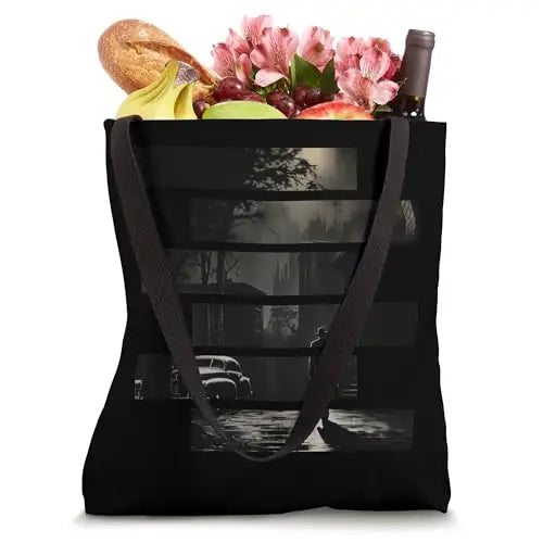 Midnight Shadows: The Lonely Streets Tote Bag Apparel