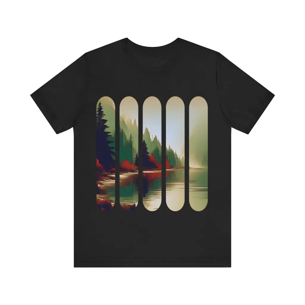 Mist Over Silent Pine Waters - Jersey Short Sleeve Tee