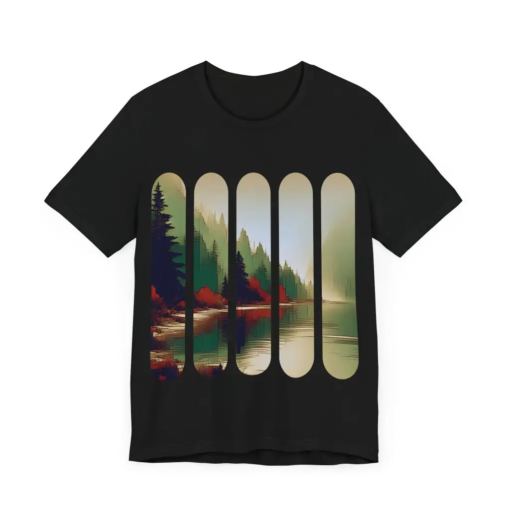 Mist Over Silent Pine Waters - Jersey Short Sleeve Tee