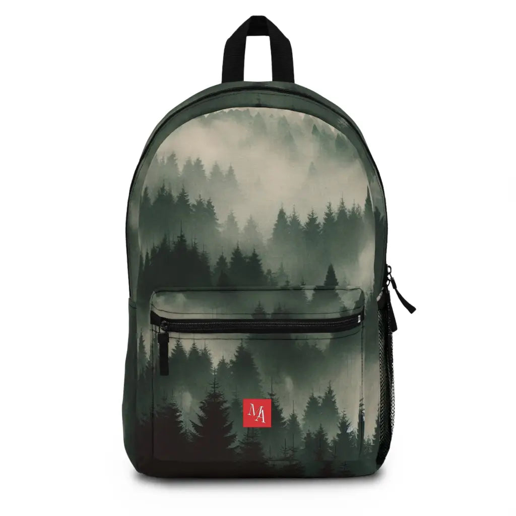 Misty Forest Landscape Backpack One size Bags