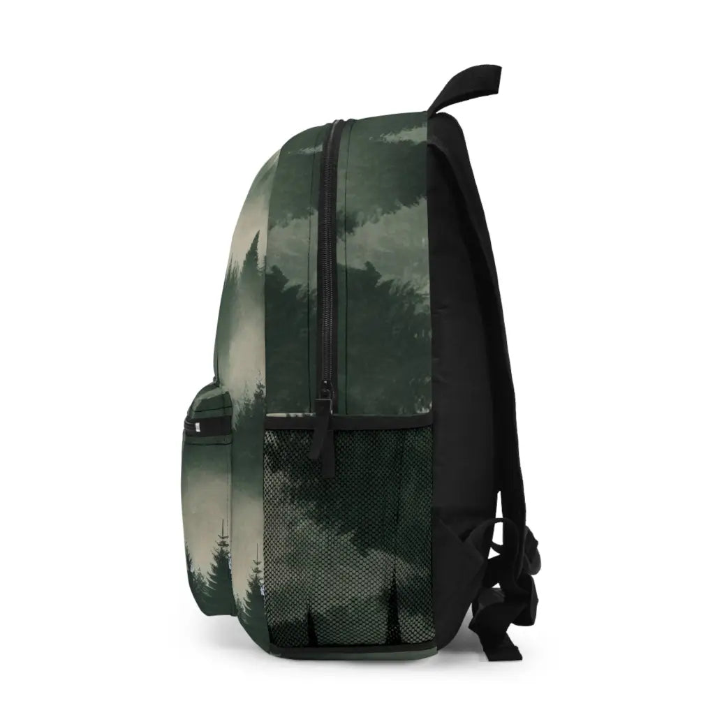 Misty Forest Landscape Backpack One size Bags