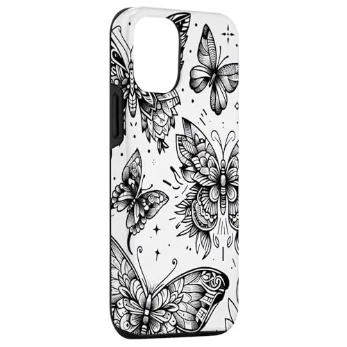 Monochromatic Butterfly Pattern: Harmony of Forms