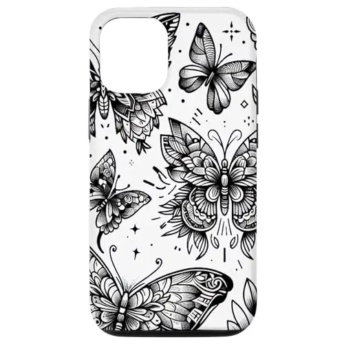 Monochromatic Butterfly Pattern: Harmony of Forms