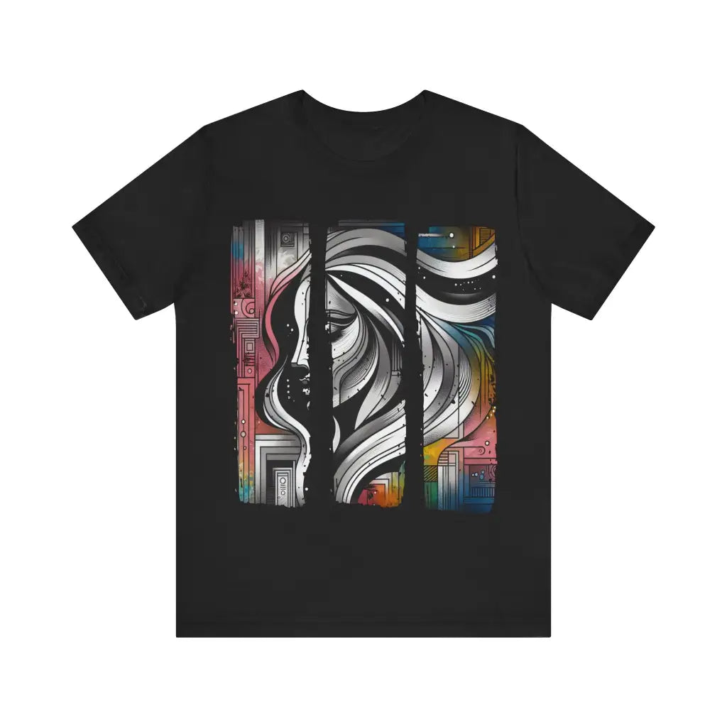 Monochromatic Melody - Jersey Short Sleeve Tee - Black / S