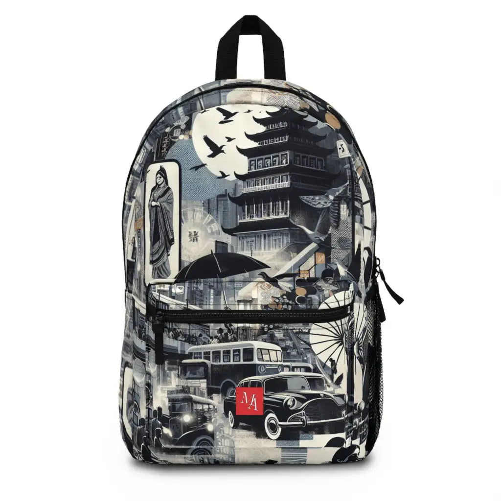Monochrome Moments Collage Backpack One size Bags
