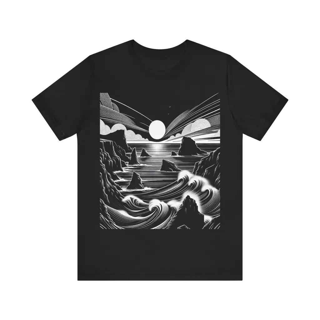 Monochrome Seascape Jersey Short Sleeve Tee Black / S T