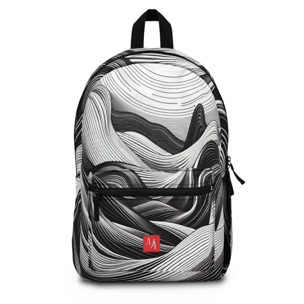 Monochrome Wavescape Backpack One size Bags