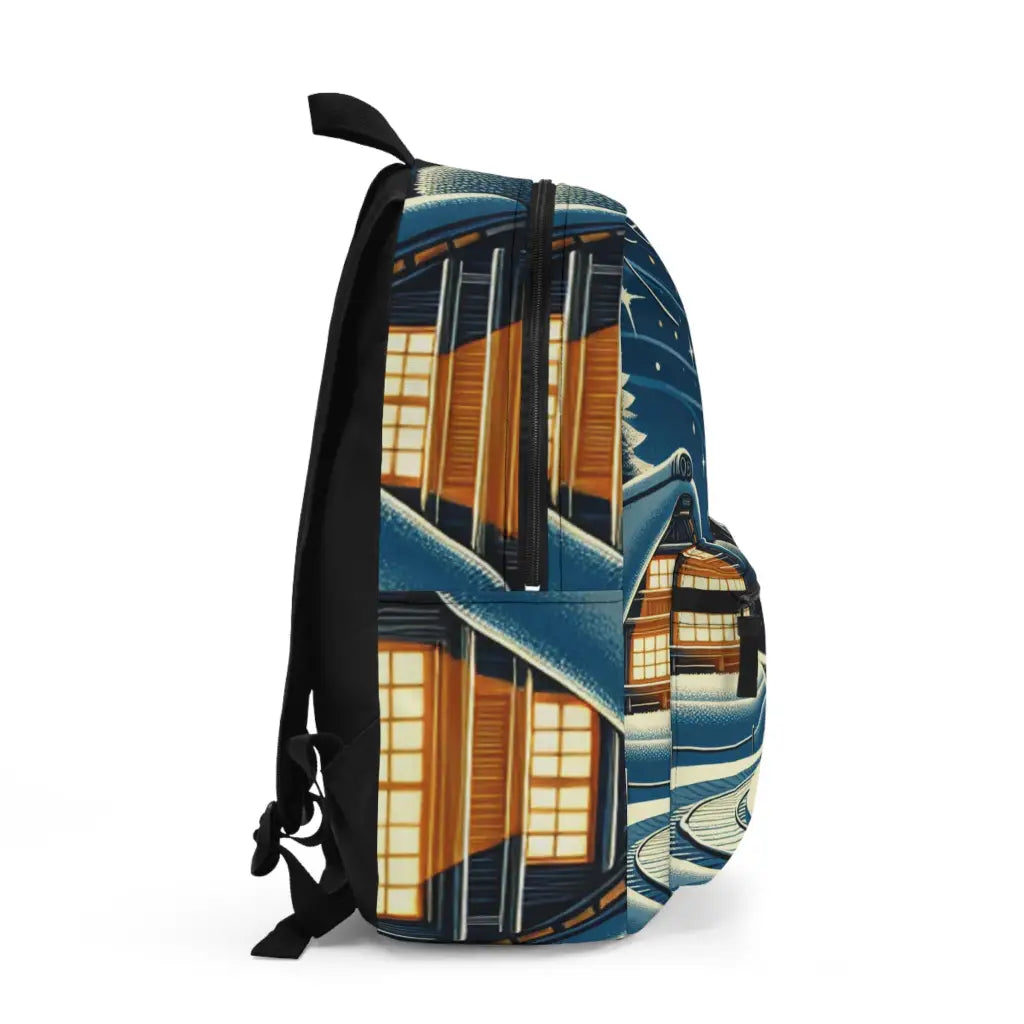 Moonlit Cabin in Winter Wonderland Backpack One size Bags