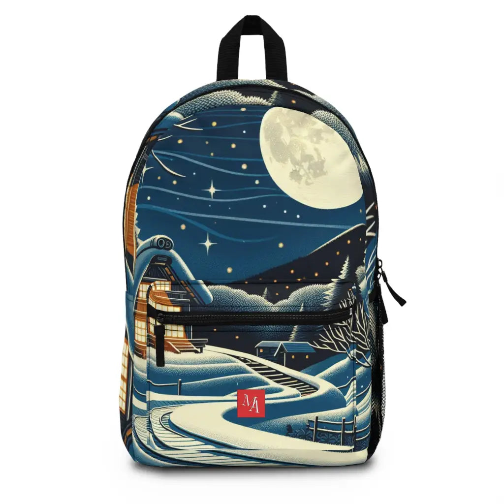 Moonlit Cabin in Winter Wonderland Backpack One size Bags