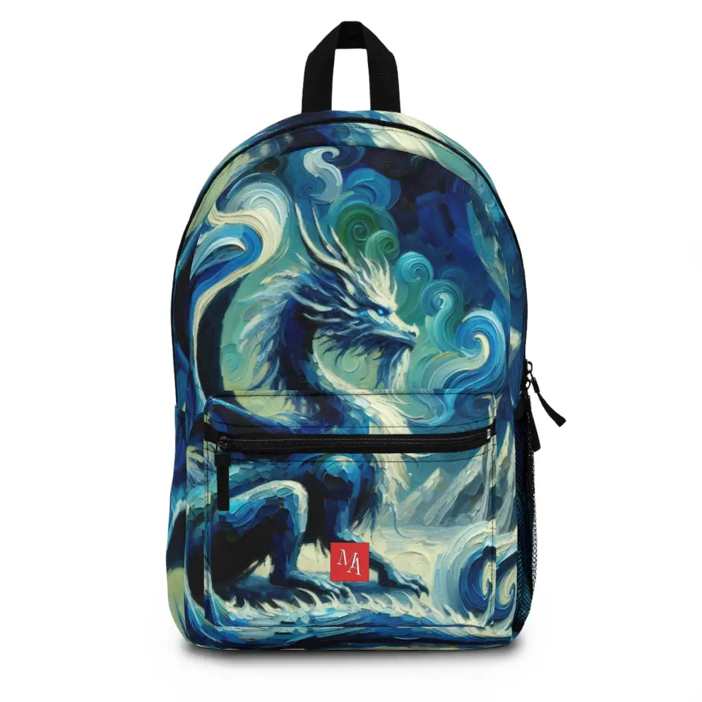 Moonlit Dragon in a Swirling Realm Backpack One size Bags