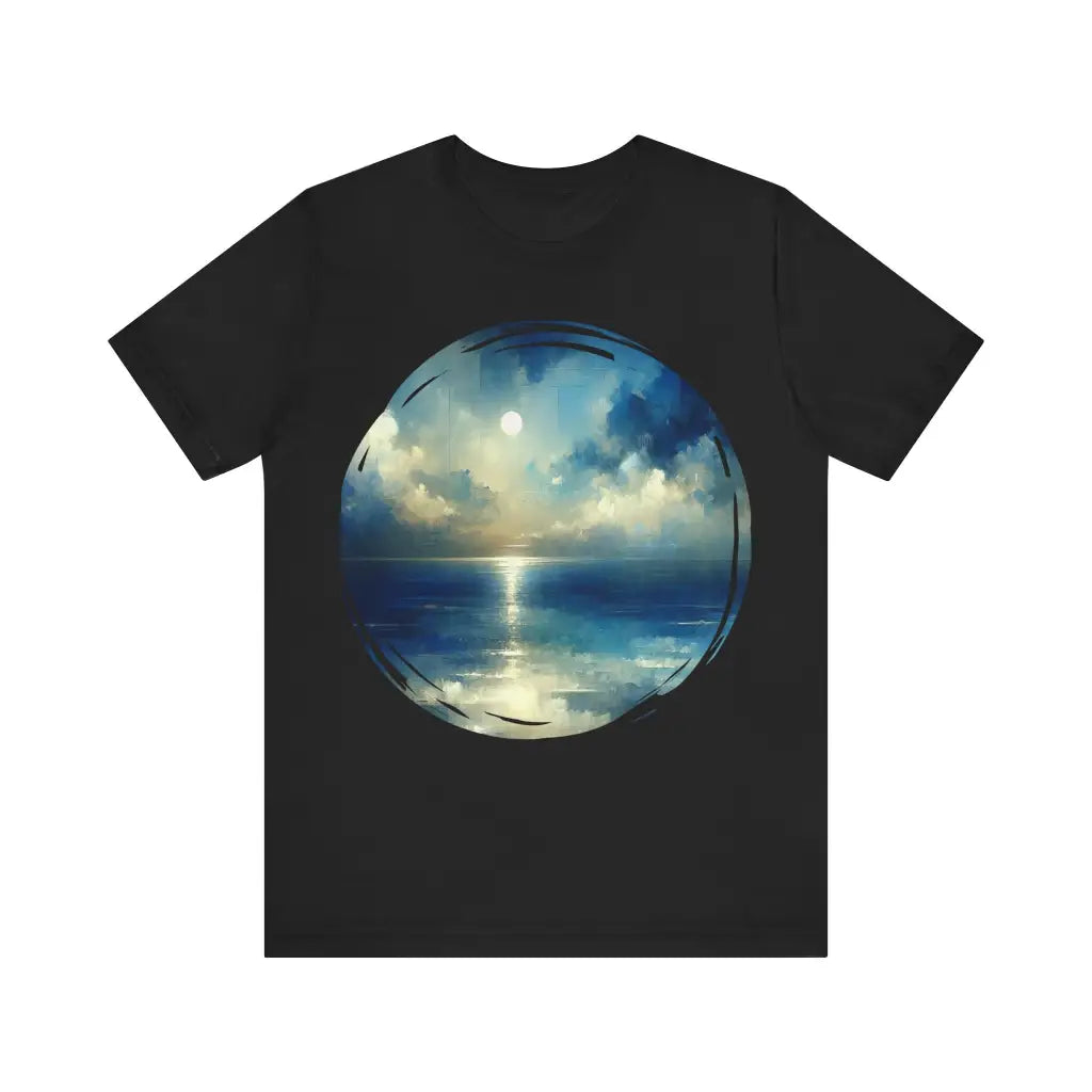 Moonlit Horizon Jersey Short Sleeve Tee Black / S T Shirt
