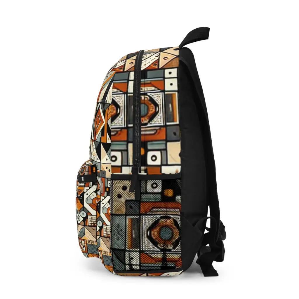 Mosaic of Shapes and Lines Backpack One size Bags