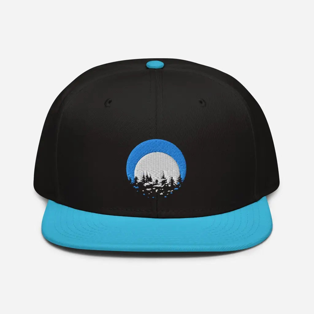 Mountain Lodging Vaca Snapback Hat - Aqua blue / Black