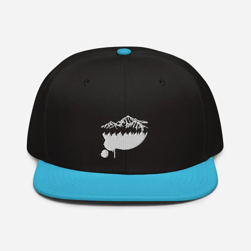 Mountain Lodging Vaca Snapback Hat - Aqua blue / Black