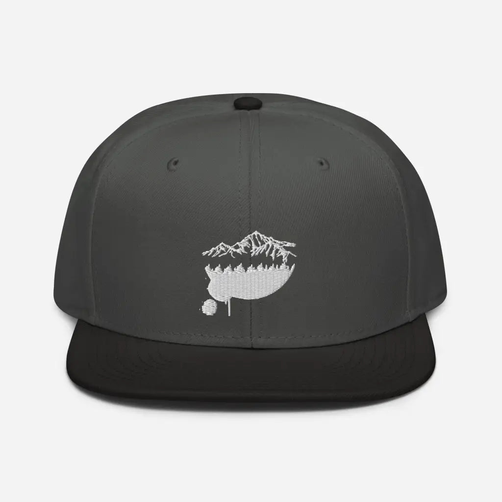 Mountain Lodging Vaca Snapback Hat - Black / Charcoal gra