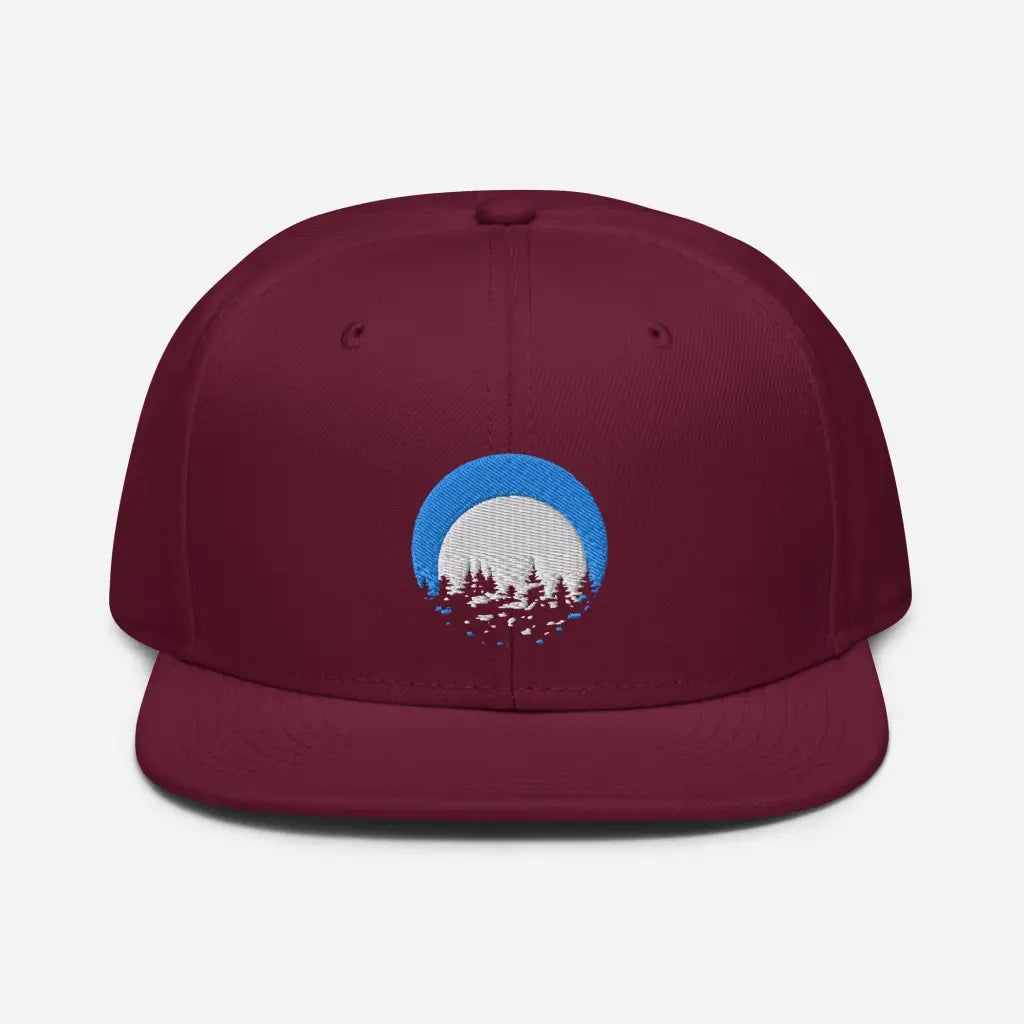 Mountain Lodging Vaca Snapback Hat - Burgundy maroon