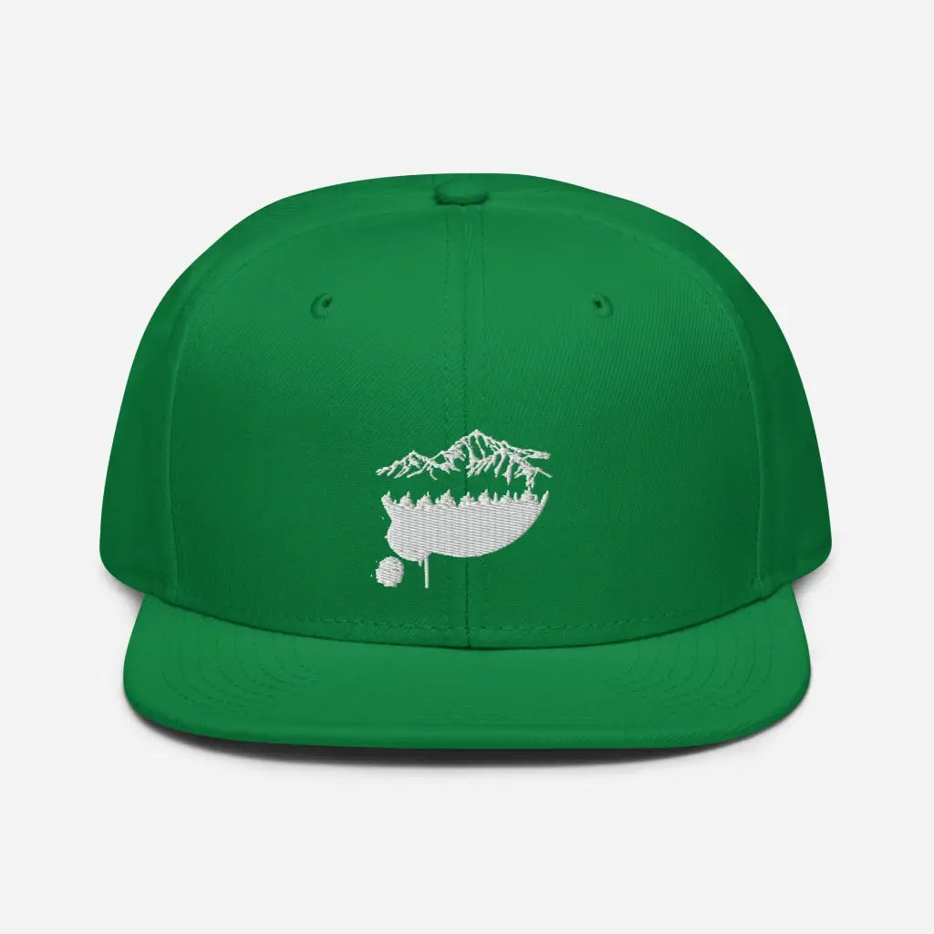 Mountain Lodging Vaca Snapback Hat - Kelly green