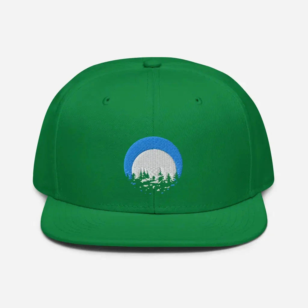 Mountain Lodging Vaca Snapback Hat - Kelly green