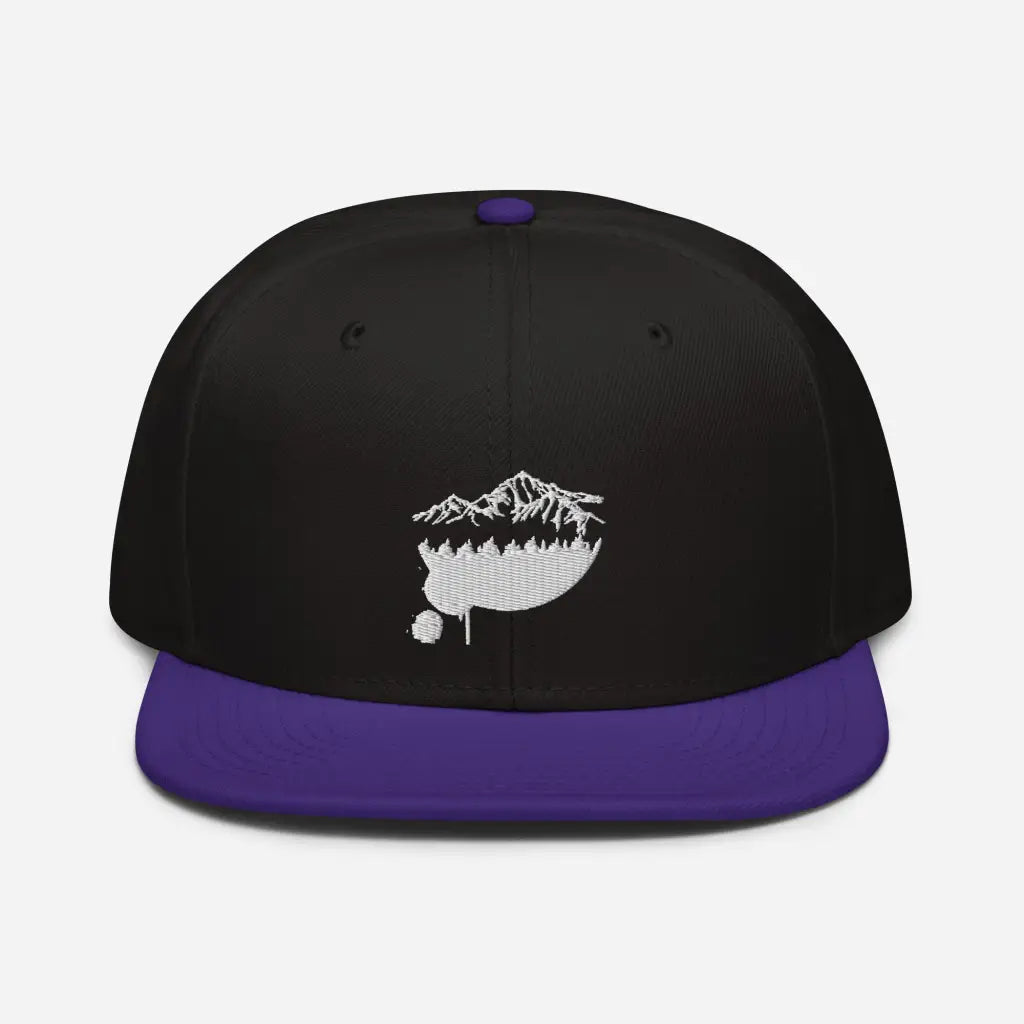 Mountain Lodging Vaca Snapback Hat - Purple / Black / Bla