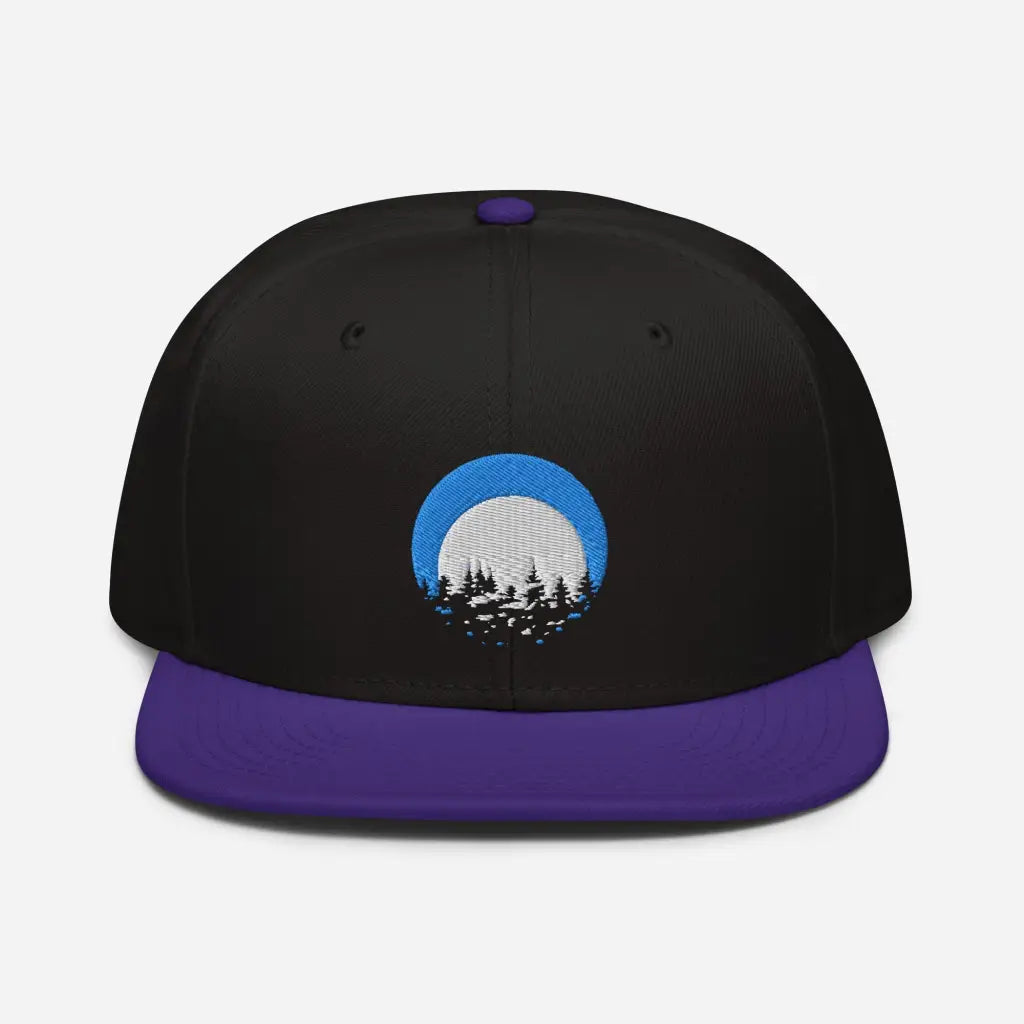 Mountain Lodging Vaca Snapback Hat - Purple / Black / Bla