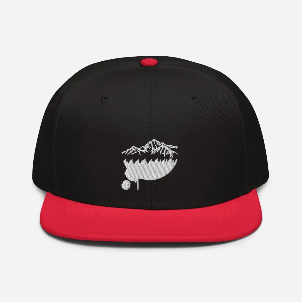 Mountain Lodging Vaca Snapback Hat - Red / Black