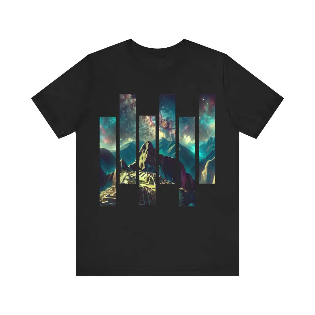 Mountainous Realm with Galactic Backdrop Jersey Short