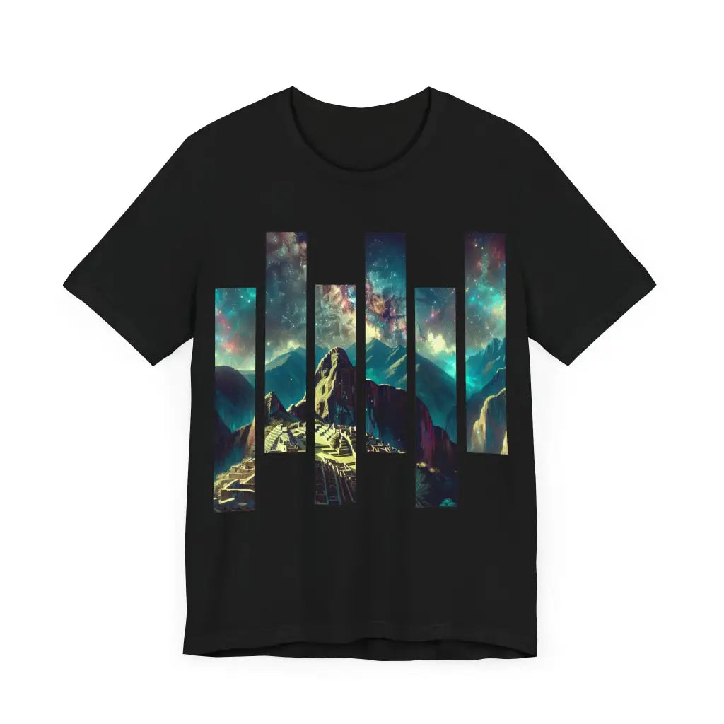 Mountainous Realm with Galactic Backdrop Jersey Short