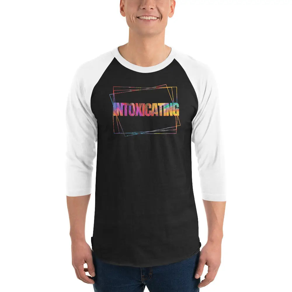 Multi-color Intoxicating 3/4 sleeve raglan shirt