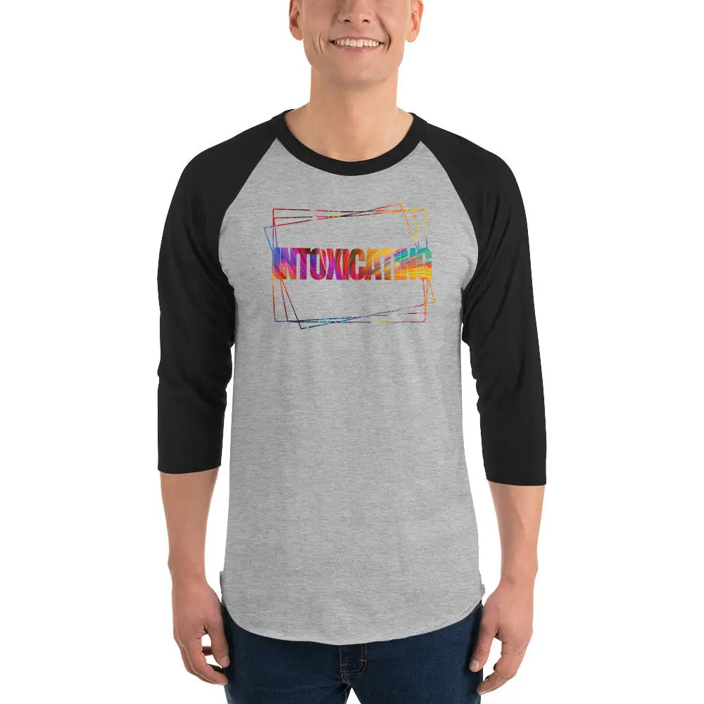 Multi-color Intoxicating 3/4 sleeve raglan shirt