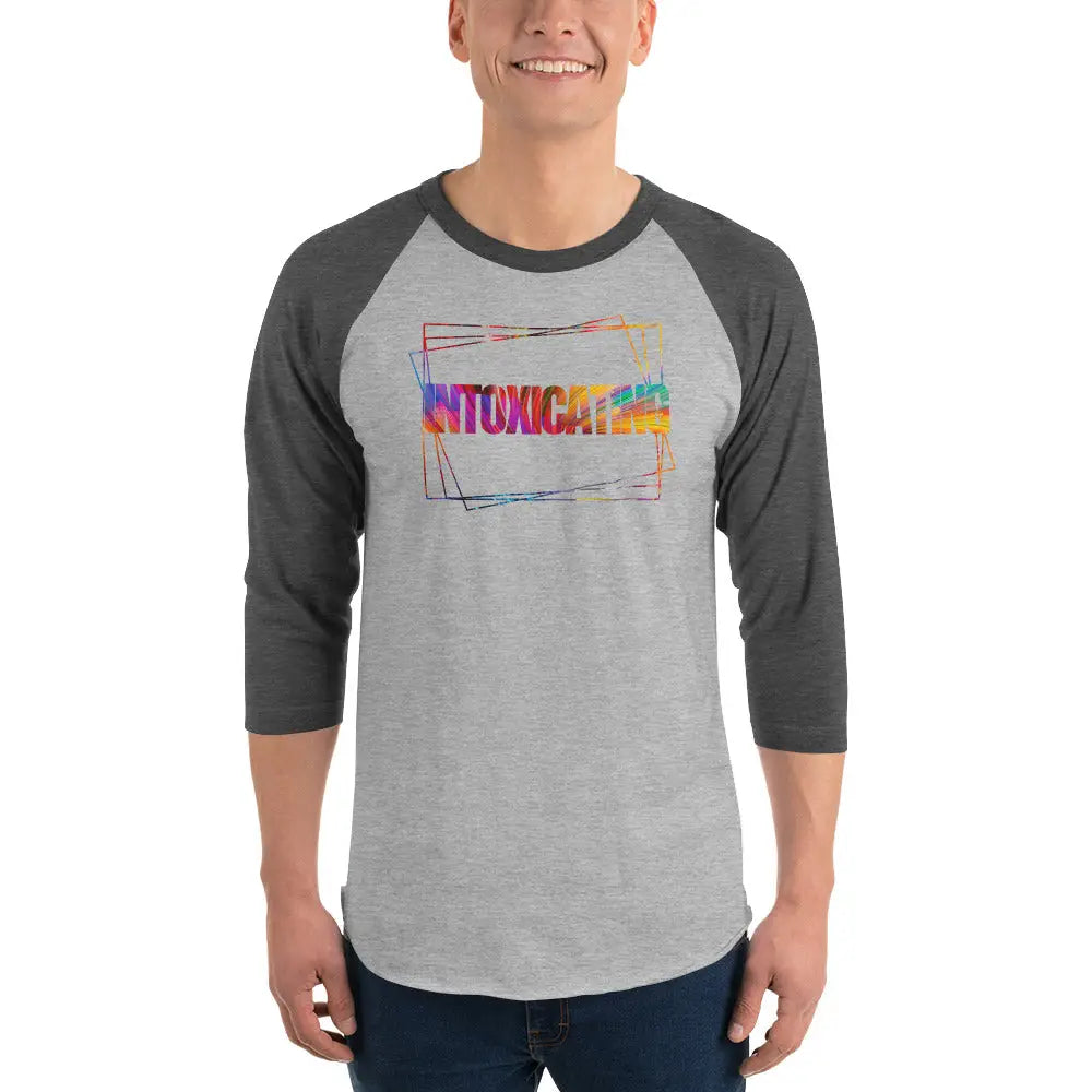 Multi-color Intoxicating 3/4 sleeve raglan shirt