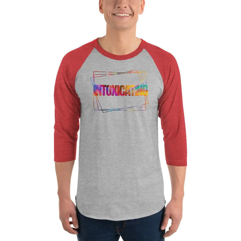 Multi-color Intoxicating 3/4 sleeve raglan shirt