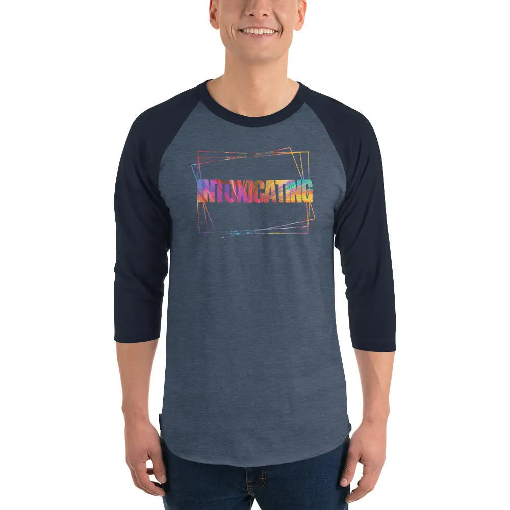 Multi-color Intoxicating 3/4 sleeve raglan shirt - Heather