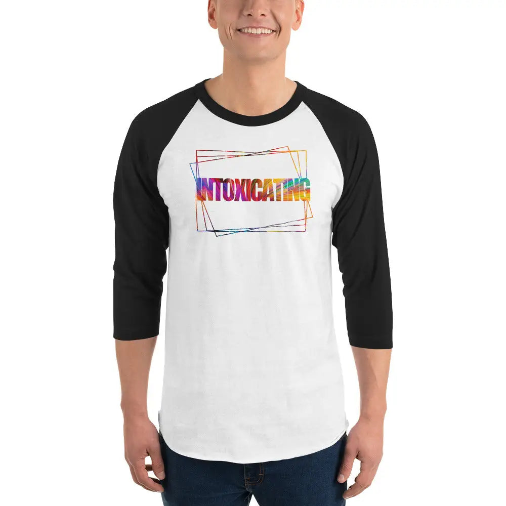 Multi-color Intoxicating 3/4 sleeve raglan shirt