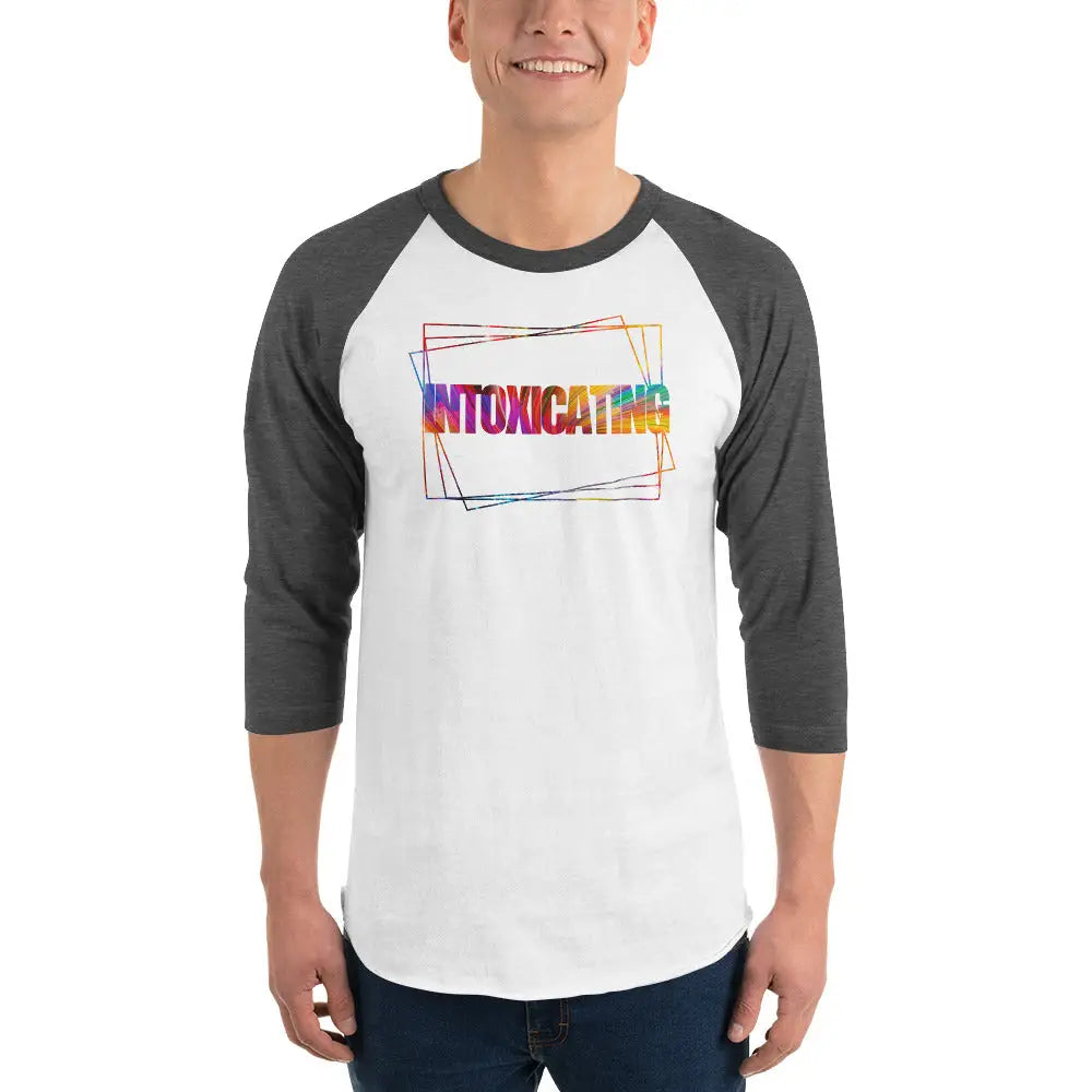 Multi-color Intoxicating 3/4 sleeve raglan shirt