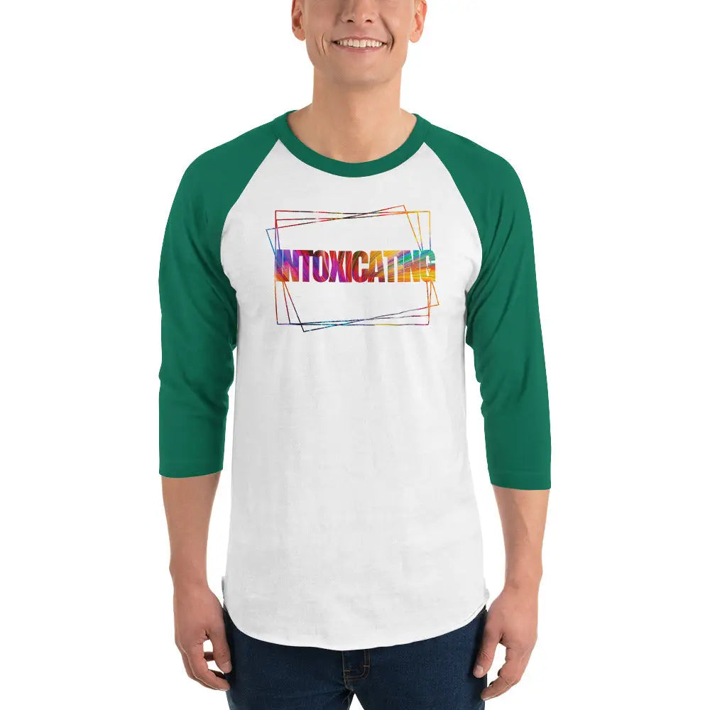 Multi-color Intoxicating 3/4 sleeve raglan shirt