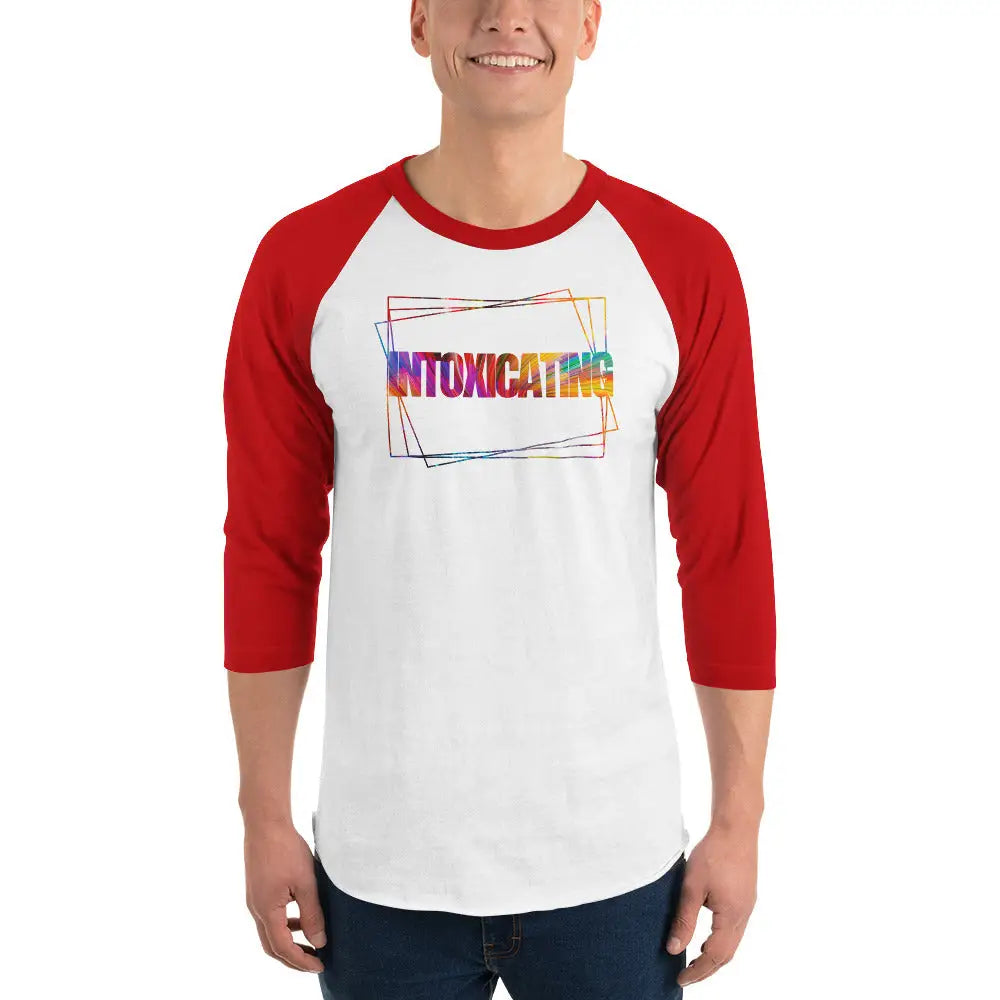 Multi-color Intoxicating 3/4 sleeve raglan shirt