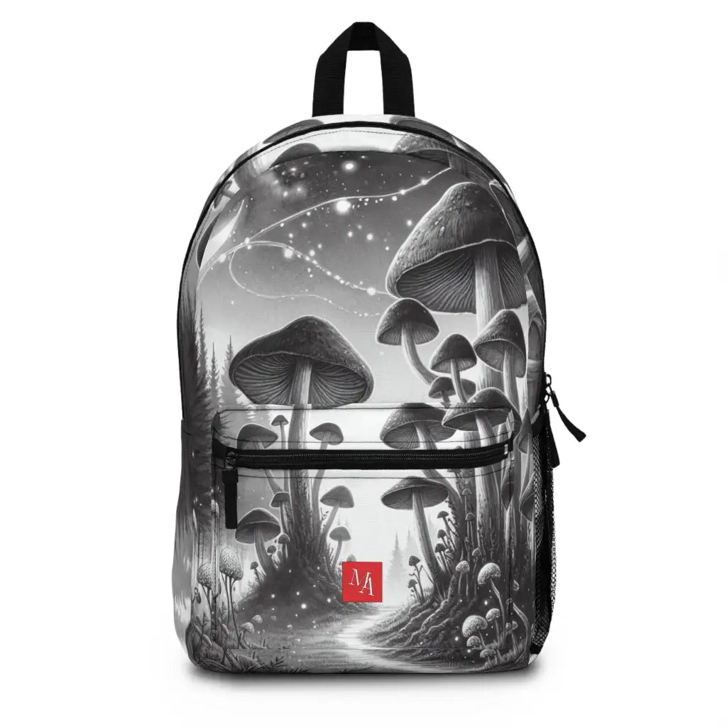 Mushroom Enclave Under Celestial Glimmers Backpack One size
