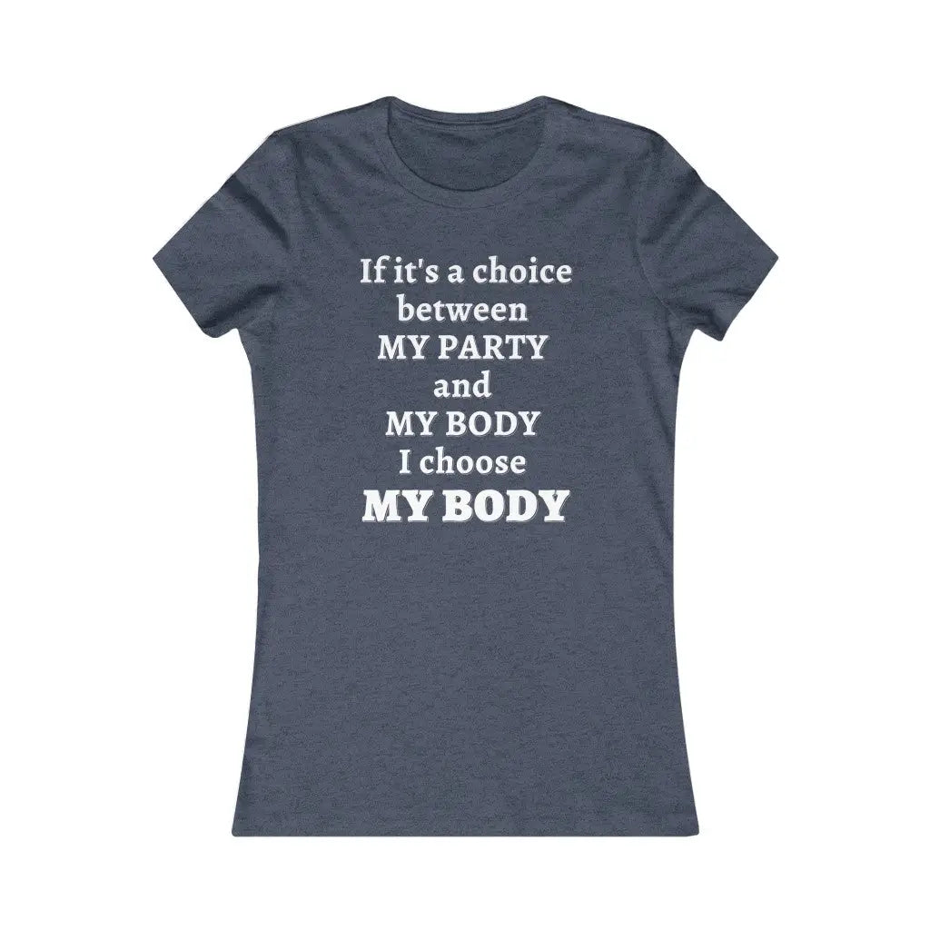 My Body Pro-Choice T-shirt - Heather Navy / S - T-Shirt