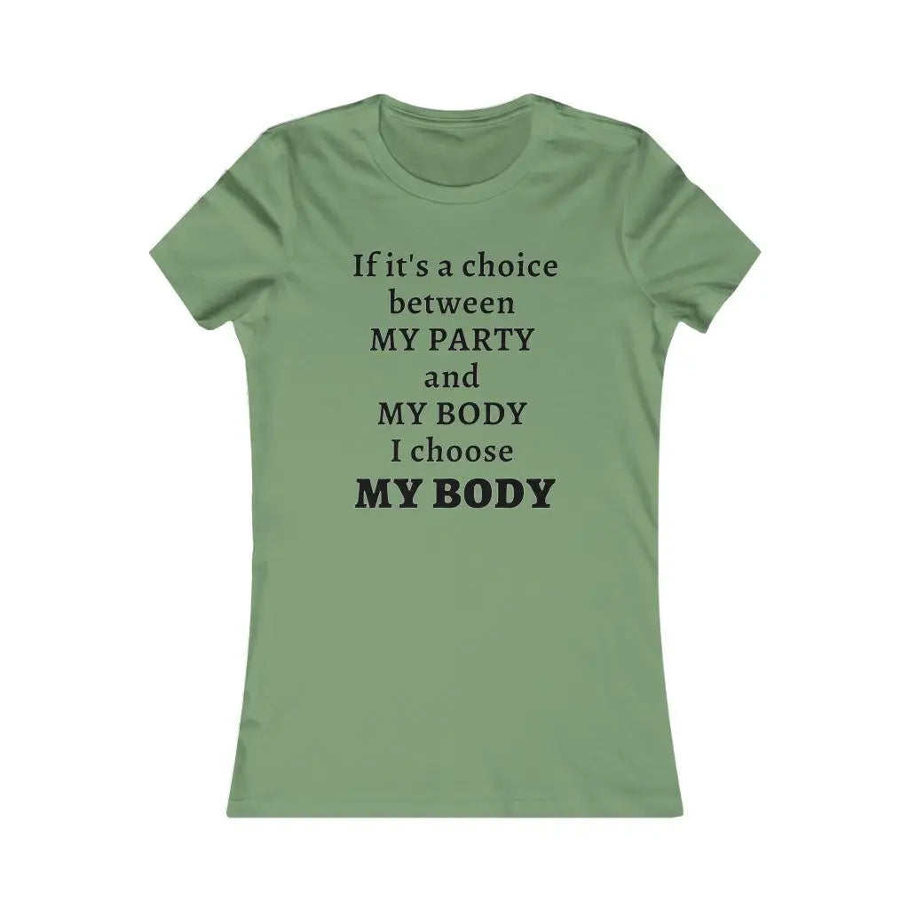 My Body Pro-Choice T-shirt - Leaf / S - T-Shirt