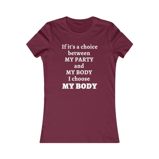 My Body Pro-Choice T-shirt - Maroon / S - T-Shirt