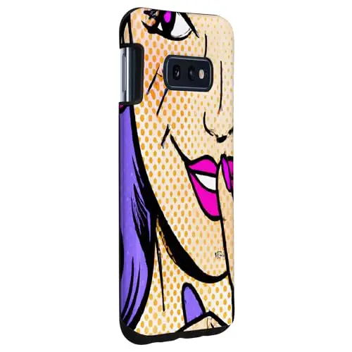 Mystery and Charm: Purple Haired Beauty Shushing Case