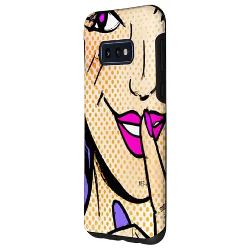 Mystery and Charm: Purple Haired Beauty Shushing Case