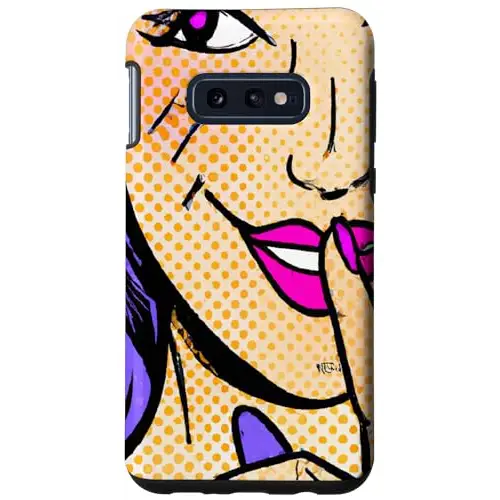 Mystery and Charm: Purple Haired Beauty Shushing Case